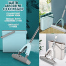 idrop Water Absorbent Double Fold Sponge Mop with Bucket / Mop Pencuci Lantai Cepat Serap Air dengan Baldi / 吸水海绵拖把对折式挤水懒人地拖布家用胶棉拖把头免手洗干湿两用
