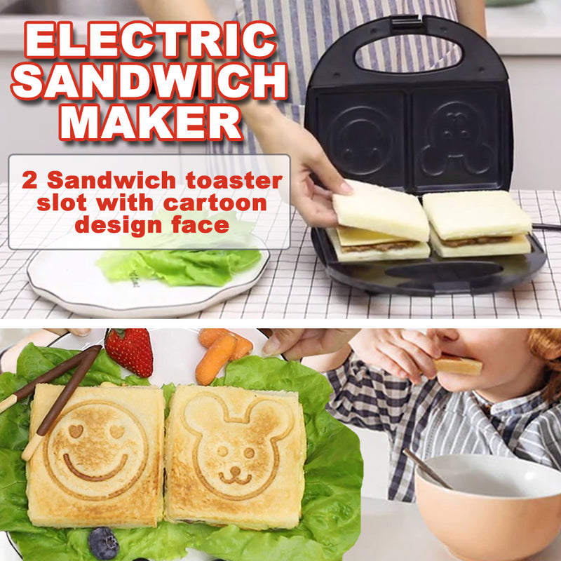 idrop Electric Sandwhich Toaster Maker with Cartoon Face [ 750W ]