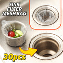 idrop [ 30PCS ] Disposable Kitchen Sink Filter Waste Mesh Bag / Beg Sampah Jaring Lubang Sinki / 厨房水槽过滤网30个装
