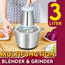 idrop [ 3L ] 2 IN 1 Speed Multifunction Meat Vegetable Blender Grinder
