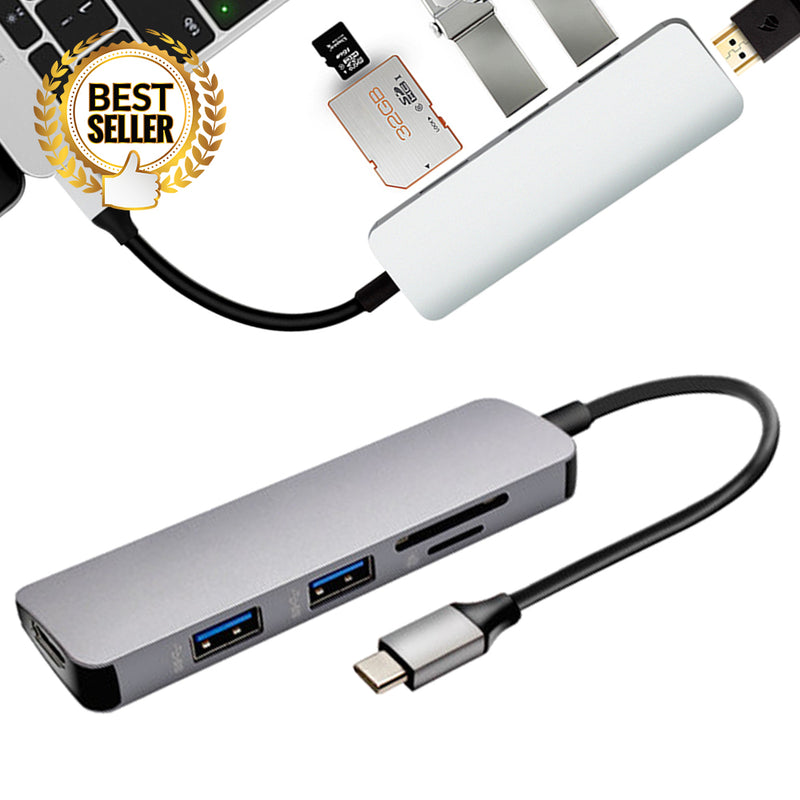 idrop USB C EXPANDER - To HDMI + USB 3.0 + SD / TF Card Reader Multifunction Adapter