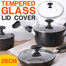 idrop 28CM Cooking Pan Pot Tempered Glass Lid Cover / Penutup Gelas Kaca Periuk Kuali 28CM / 28CM蒸锅锅玻璃盖盖