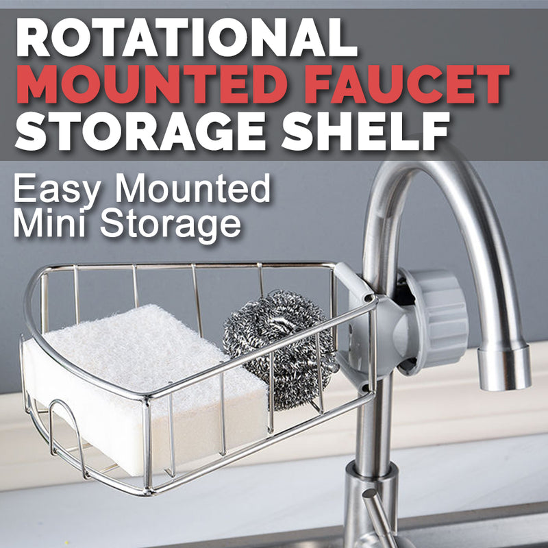 idrop Sink Pipe Faucet Mount Mini Storage Rack Shelf