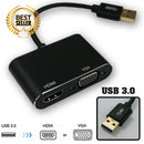 idrop VIDEO ADAPTER - USB 3.0 to VGA / HDMI Adapter