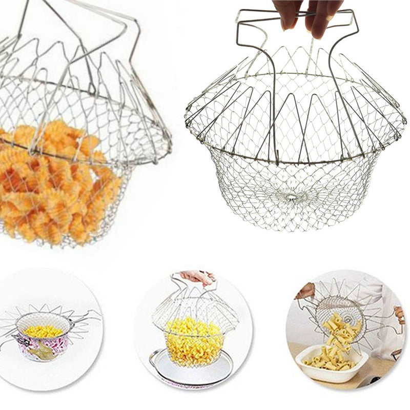 idrop MAGIC KITCHEN DELUXE Multipurpose Food Colander Basket Cook Wash Filter