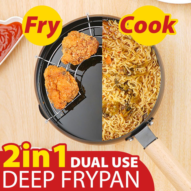 idrop [ 20CM ] Japanese Style Deep Fry Nonstick Cooking Frypan / Kuali Memasak / 日式多功能油炸奶锅