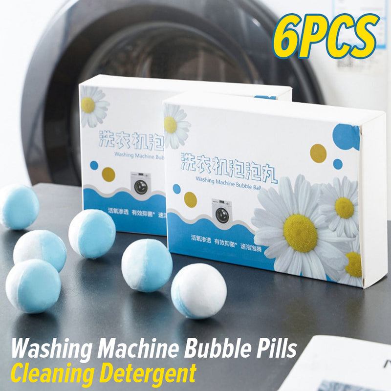 idrop [ 6pcs ] Washing Machine Cleaner Deep Cleaning Bubble Detergent Ball / Bebola Pencuci Mesin Basuh / 洗衣机泡泡丸(6粒)