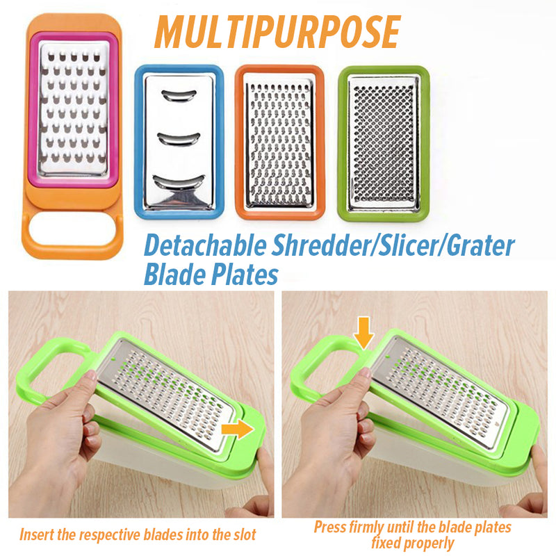 idrop Multipurpose Detachable Grater Shredder Slicer / Penghiris Pencincang Serbaguna Boleh Ditanggalkan / 多用途可拆卸刨丝机切碎机切片机