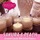 idrop Sakura & Peach Scented Candle Aromatherapy / Lilin Wangi Beraroma Sakura dan Buah Pic / 樱花桃香蜡烛香薰