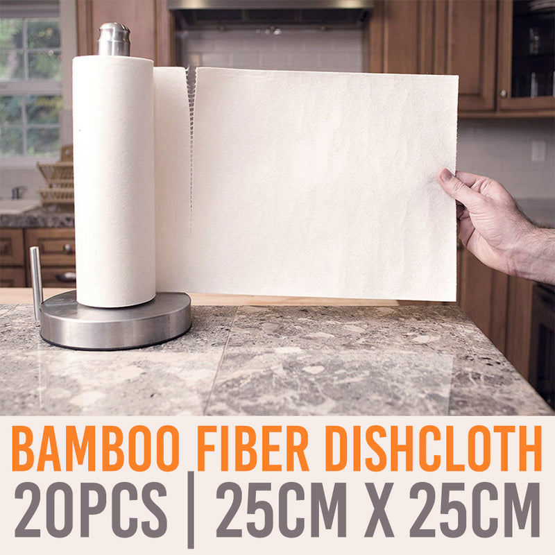 idrop [ 20PCS ] Bamboo Fiber Dishcloth Tissue [ 25 X 25CM ] / Tisu Serat Buluh / 竹纤维抹布