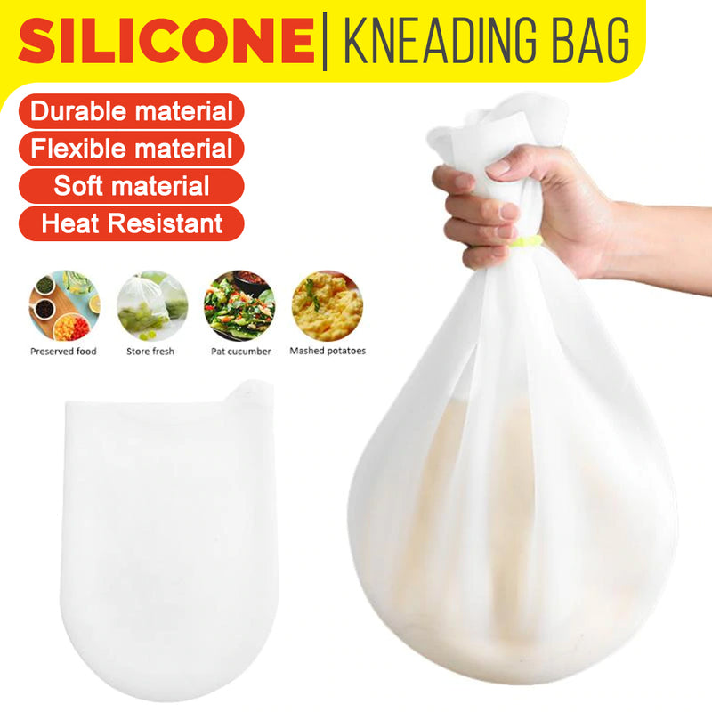 idrop Reusable Kitchen Soft Flexible Durable Silicone Dough Kneading Bag & Food Marinating Bag