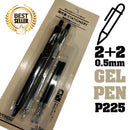 idrop  GEL PEN - [ 2+2 ] 0.5mm P225 [ BLACK ]