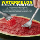 idrop [ 2 IN 1 ] Watermelon Dicing Cutter Fork Stainless Steel SUS304 / Garpu Pemotong Tembikai Keluli Tahan Karat / 304切瓜神器(西瓜果切叉)(幸福)