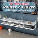 idrop [ 2 LAYER ] Wall Mounted Wall Set-Top Box TV Router and Player Set Storage Shelf Rack
