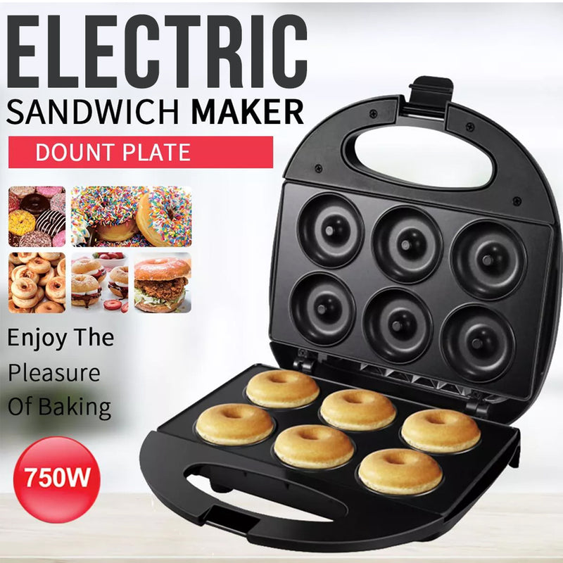 idrop Electric Donut Maker Sandwich Plate 750W [ 6 Slot ]