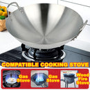 idrop [ 40CM ] Stainless Steel Double Ear Kitchen Cooking Wok / Kuali Periuk Memasak Keluli Tahan Karat / 不锈钢双耳厨房炒锅