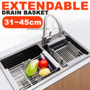 idrop Kitchen Sink Extendable Retractable Drain Wash Basket / Bakul Basuh Sinki Boleh Dipanjangkan [ 31cm~45cm ]