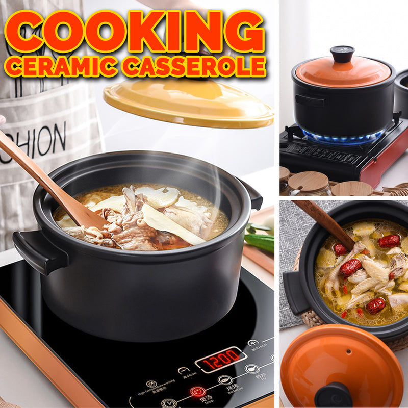 idrop [ 2.5L / 4.5L ] Kitchen Ceramic Casserole Cooker Pot [ Gas / Electric / Induction Stove ]
