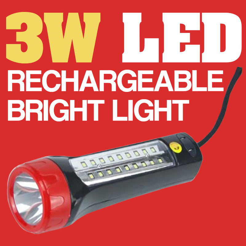 idrop LED 3W Rechargeable Flashlight Bright Torch Light