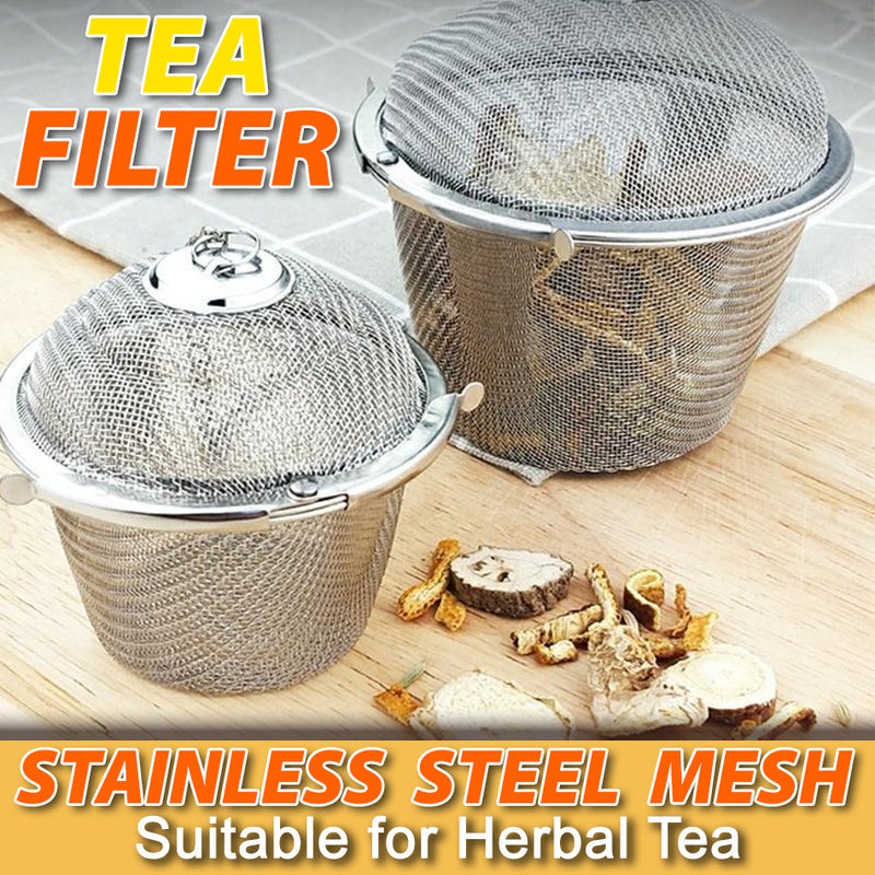 idrop [ 6.5CM ] Stainless Steel Tea Herb Mesh Netball Filter / Penapis Teh Herba / 网味球(桶型)(EASY FILTER)(铭威)
