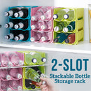 idrop [ 2 SLOT ] Kitchen Stacking Bottle Holder Organizing Storage