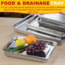 idrop Rectangular Aluminium Kitchen Food & Drainage Tray [ 28.5 x 38.5cm ]