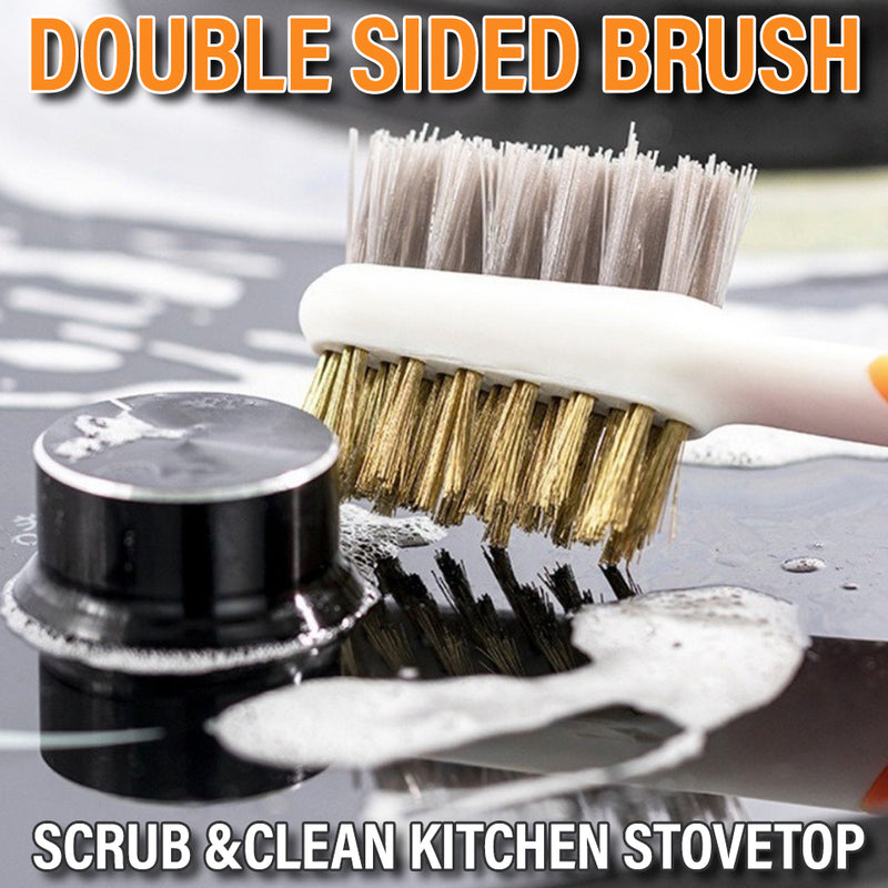 idrop [ 2 IN 1 ] Double Sided Kitchen Stovetop Scrubber Brush & Scraper / Berus Penggosok & Pencuci Dapur Masak / 灶台清洁刷(卟卟灶台刷)
