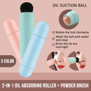 idrop [ 2 IN 1 ] Oil Absorbing Roller & Foundation Brush / Berus Foundation dan Bebola Serap Minyak Muka / 双头吸油滚珠+粉底刷