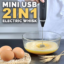 idrop 2 IN 1 Kitchen USB Rechargeable Milk Electric Spinning Whisk Frother