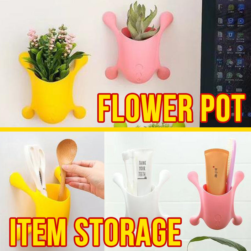 idrop Wall Mounted Flower Pot & Storage Holder