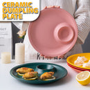 idrop Ceramic Dumpling Plate / Pinggan Hidang Makanan / 陶瓷饺子盘