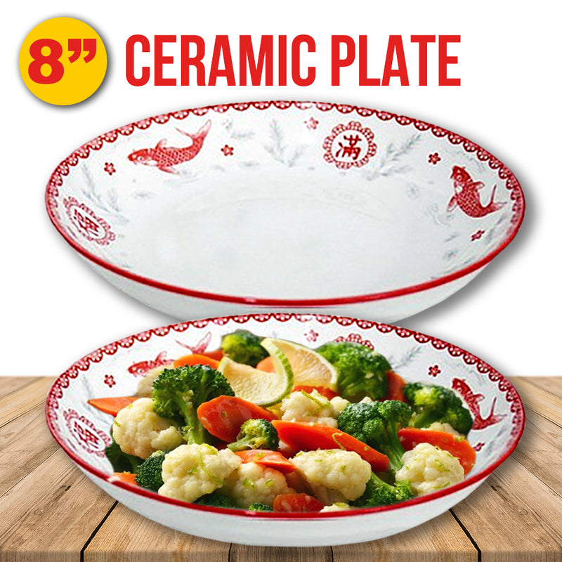 idrop Ceramic Kitchen Tableware [ Plate / Rice Bowl / Serve Plate ]