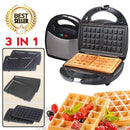idrop 3 IN 1 Multifunction Waffle Maker Bread Toast Cooker / Pembakar Wafel & Roti Pelbagai Guna / 三合一多功能华夫饼机面包烤面包机