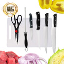 idrop [ 7PCS ] Kitchen Cooking Knives Set With Chopping Board / Set Pisau Dapur Memasak Dengan Papan Pemotong / 带砧板的厨房烹饪刀