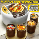 idrop [ 2L ] Minipot Multifunction Electric Cooking Stew Pot Cooker with Ceramic Stew Pot [ 1 Big Pot 4 Small Pot ]
