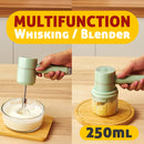 idrop [ 3 IN 1 ] 250ml Multifunction Mini Electric Egg Beater Whisk & Blender USB Powered / Pemukul Telur Elektrik Mini Pelbagai Fungsi & Pengisar USB / 20W三合一 玻璃250ML料理机(三叶刀, 12线棒, 奶油棒)