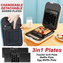 idrop [ 3 IN 1 ] Deluxe Edition Sandwich Waffle Toaster Breakfast Machine / Mesin Sarapan Roti Bakar & Wafel / 豪华版三明治华夫饼烤面包机早餐机