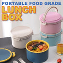 idrop Round Wheat Plastic Food Lunchbox / Bekas Bekal Makanan Mudah Alih / 小麦圆形饭盒套装 [ FREE SPOON / FORK / CHOPSTICK ] [ 16.5cm X 11cm ]