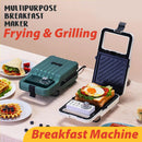 idrop Multipurpose Breakfast Maker Double Heating Sandwich Machine / Alat Masak Roti Waffle Pelbagai Guna /  定时双发热三文冶机(配双盘 )