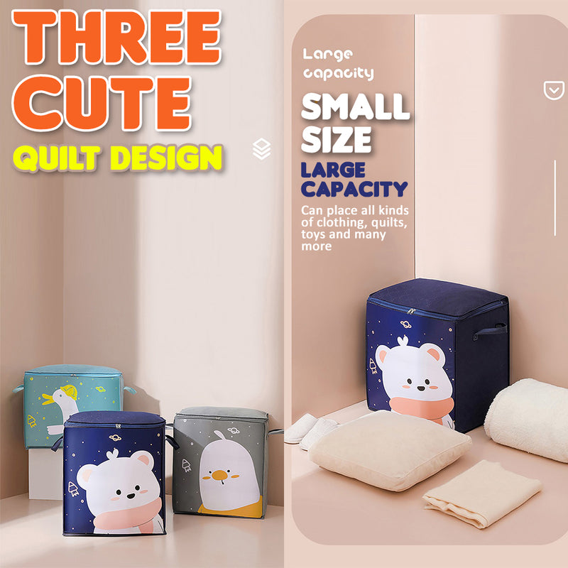 idrop [ Vertical ] Cute Quilt Storage Bag / Beg Selimut Comel / (竖)萌趣棉被收纳盒