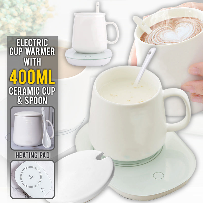 idrop Electric Induction Cup Warmer ( with Ceramic Cup and Spoon )