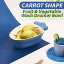 idrop Carrot Shape Wash Draining Bowl Basket / Mangkuk Basuh Bentuk Lobak / 萝卜塑料沥水篮