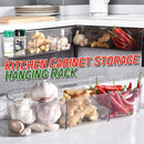 idrop Kitchen Cabinet Hanging Storage Rack For Ginger Garlic & Seasoning Bottle / Tempat Penyimpanan Botol Perencah dan Halia Bawang Putih / 厨柜姜蒜调味瓶挂置储物架