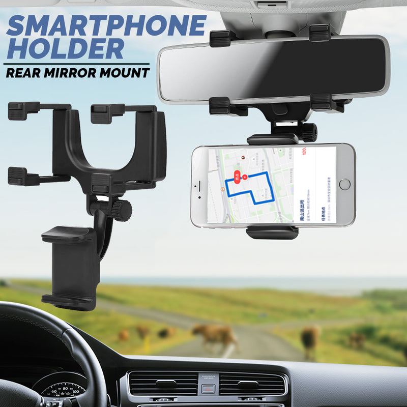 idrop Car Rear View Mirror Smartphone Mount Holder