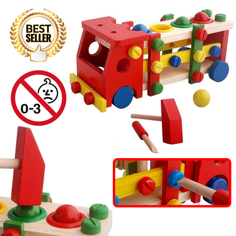 idrop REASSEMBLE SCREW CAR - Intelligence Wooden Toy