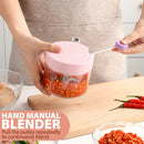 idrop [ 380ml ] Food Aid Manual Pulley Vegetable Garlic Blender / Pengisar Sayur / 380ML切菜器