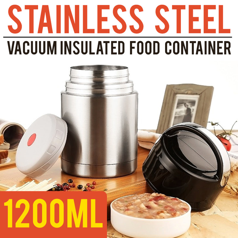 idrop 1200ml Stainless Steel Vacuum Food Pot Container