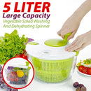 idrop [ 5 Liter ] Vegetable Salad Spin Dryer & Washer Spinner Dehydrator / Mangkuk Pemutar Pencuci dan Pengering Sayur / 脱水器