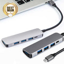 idrop USB C to USB 3.0 x4 Port + PD Reader