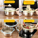 idrop [ 14CM ] Stainless Steel Multipurpose Food Storage Eating Bowl Container